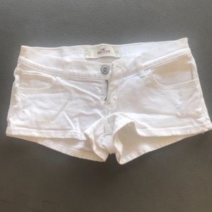 White hollister shorts